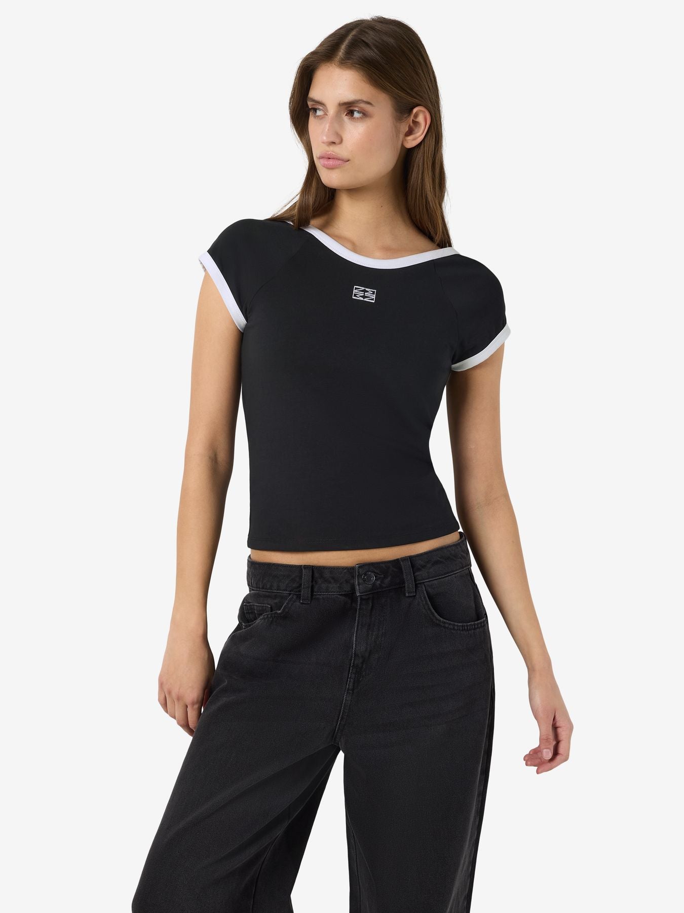 NMTWIN S/S O-NECK CONTRAST TEE