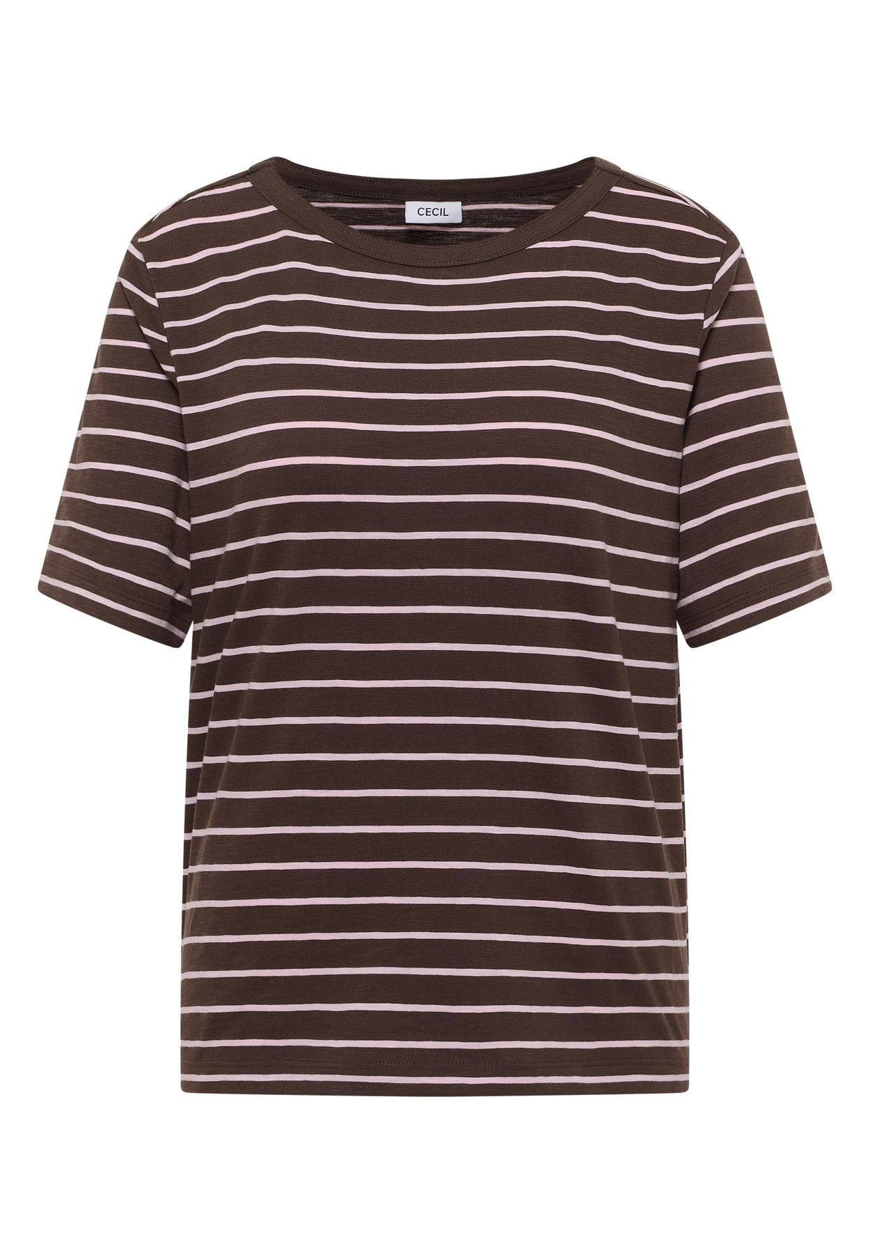 T-Shirt mit Boatneck und Streifen