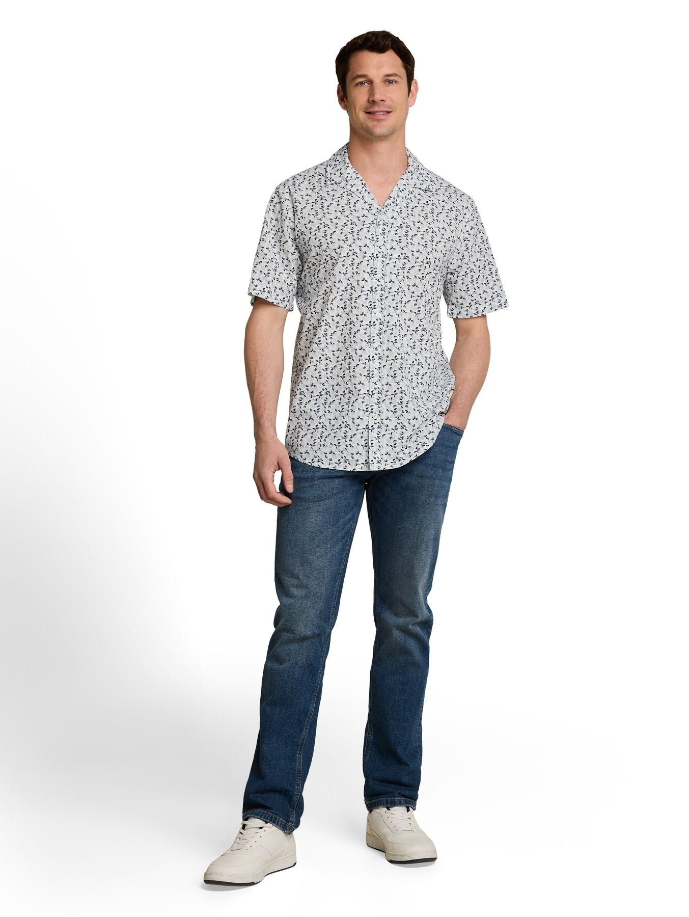 Regular Fit Resort Hemd mit Muster