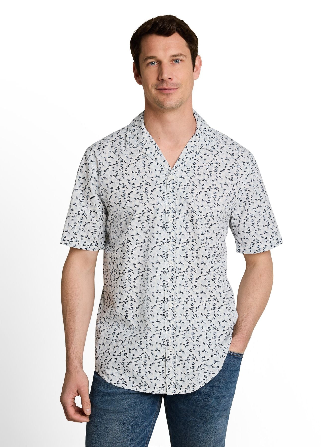 Regular Fit Resort Hemd mit Muster