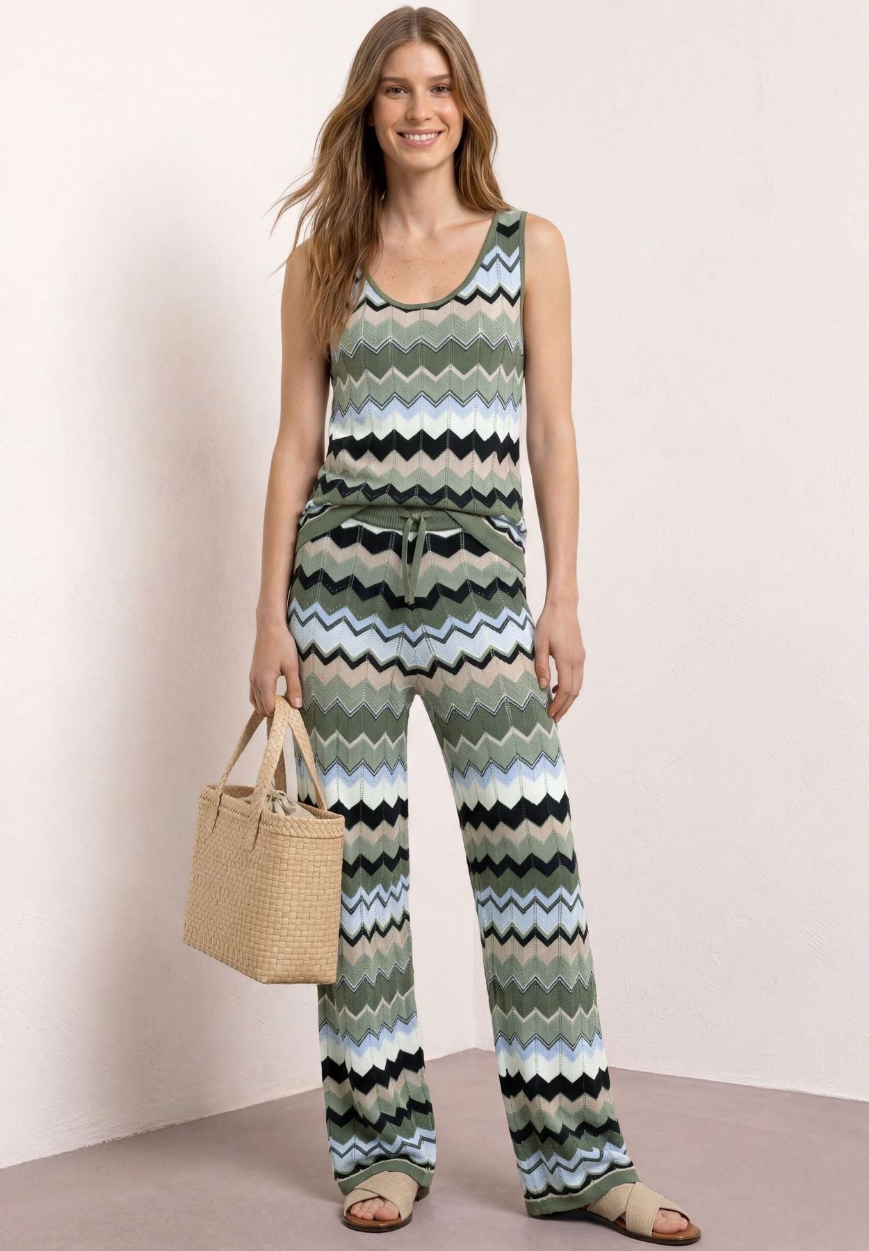 Strick-Top mit Zick-Zack-Muster