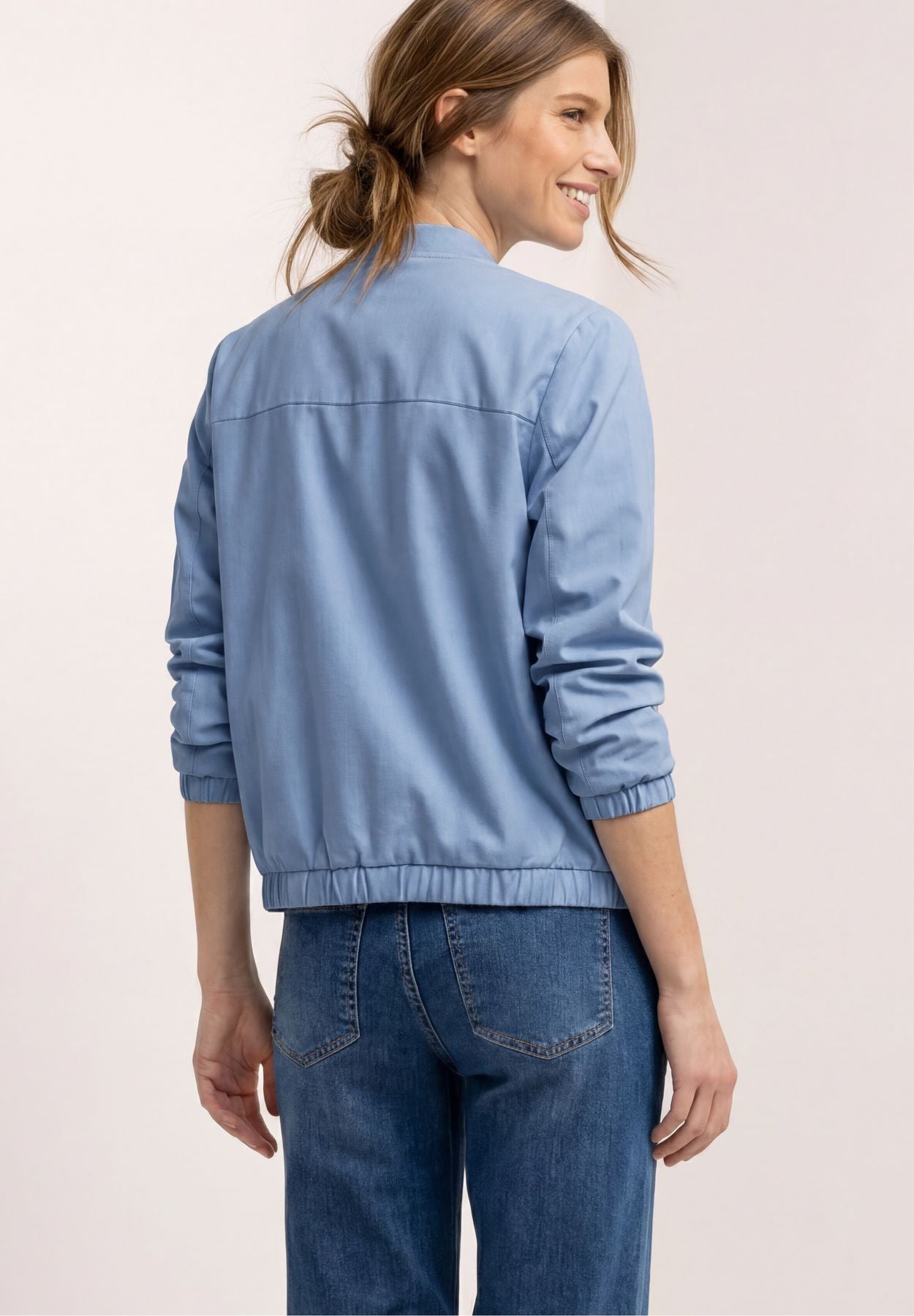 Blouson mit Rundhals und Zipper
