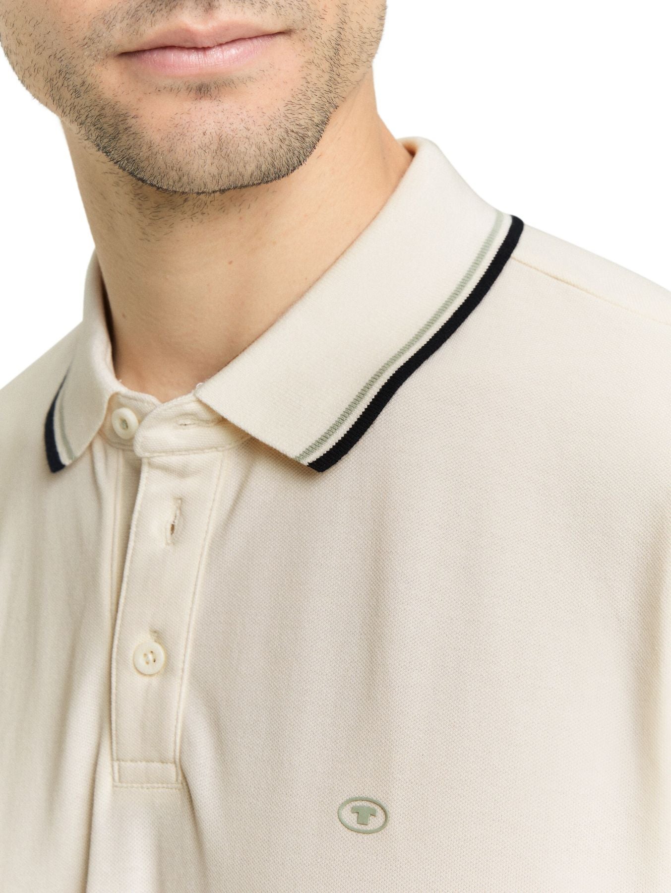 Langarm Poloshirt mit Logo-Print