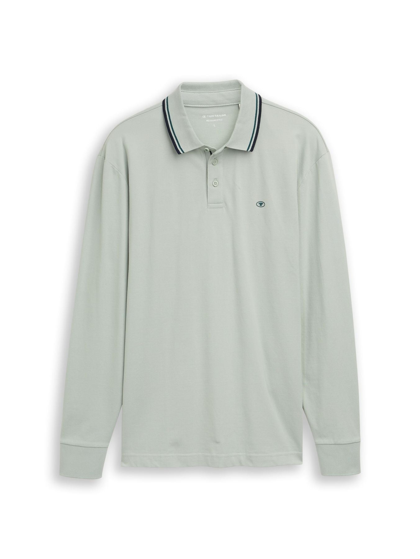 Langarm Poloshirt mit Logo-Print