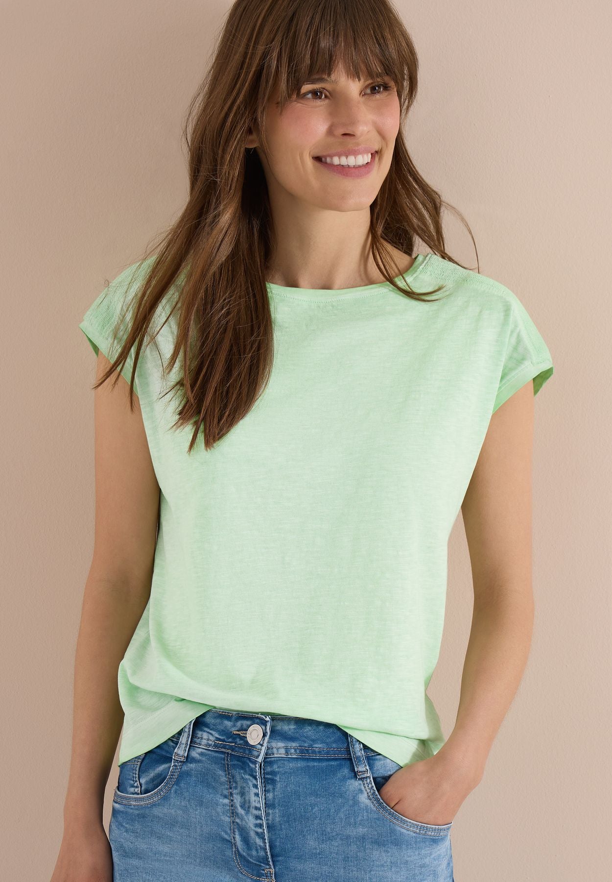 T-Shirt aus Jersey im Garment Dye Look