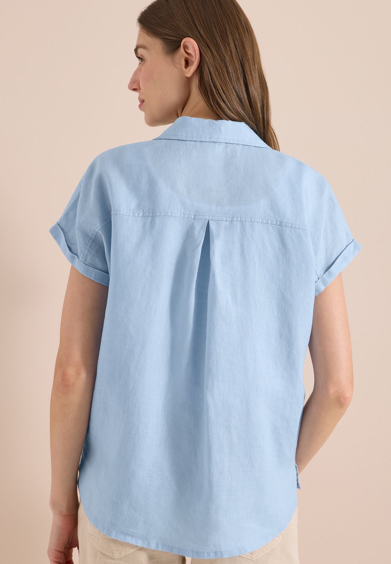 Dropped Shoulder Bluse aus Leinen