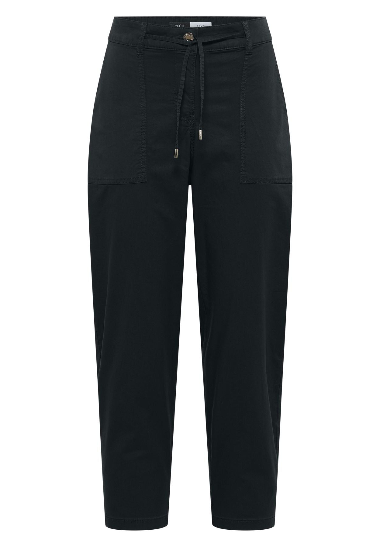 Mid Waist Barrel Leg Hose im Casual Fit