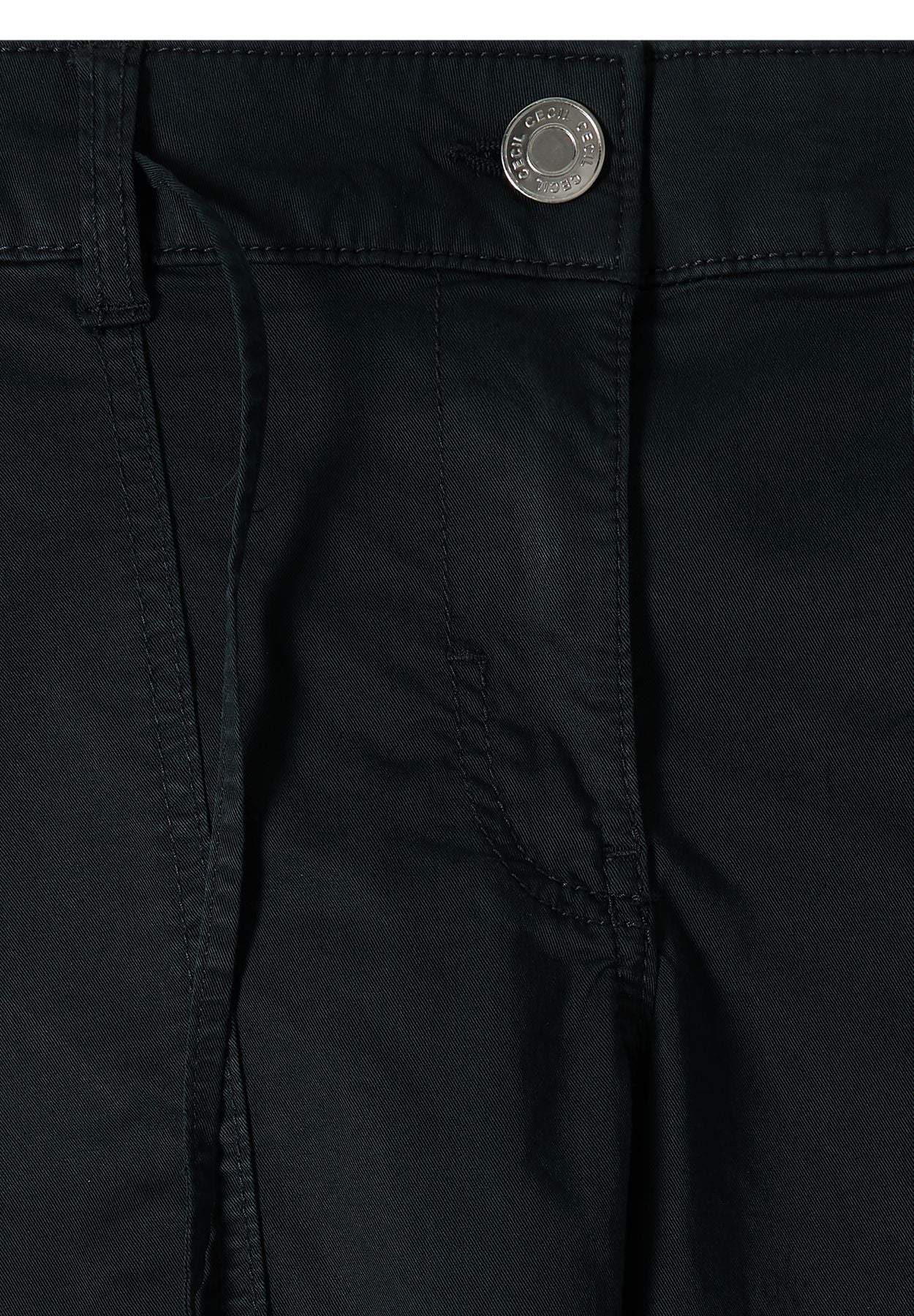 Mid Waist Barrel Leg Hose im Casual Fit