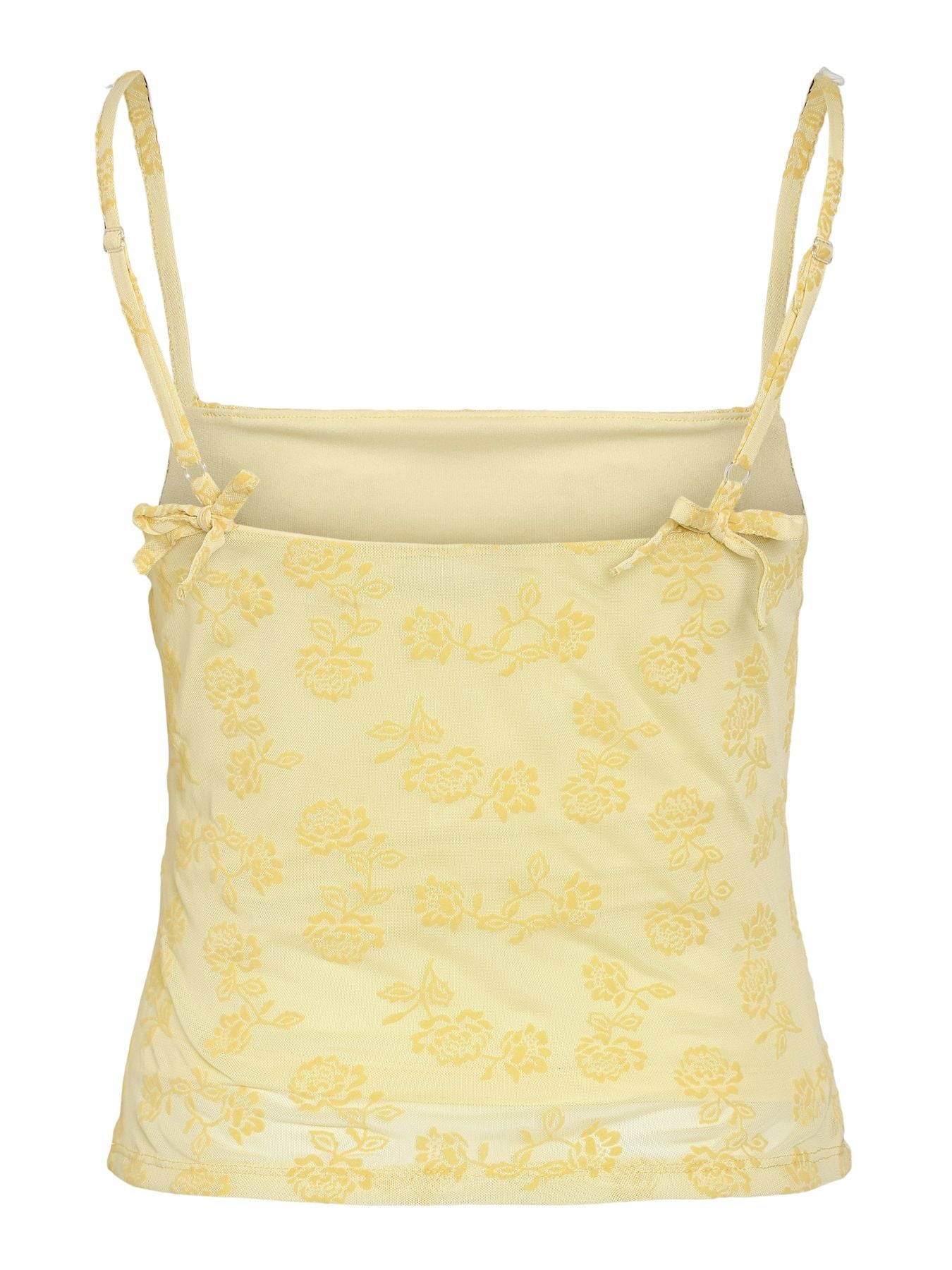NMLOUISE MESH FLOCK BACK TIE TOP JRS