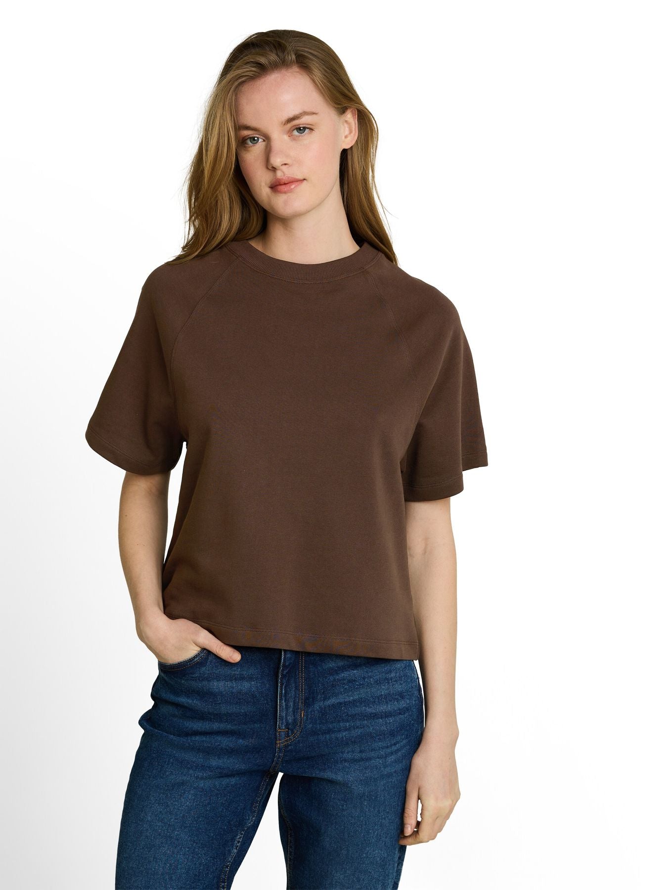 Loose Fit Sweatshirt mit Kurzarm