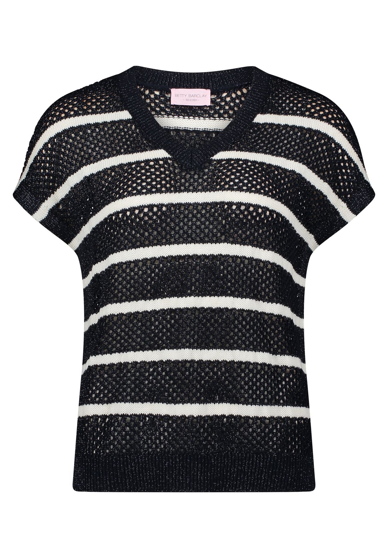 Lochstrick-Pullover