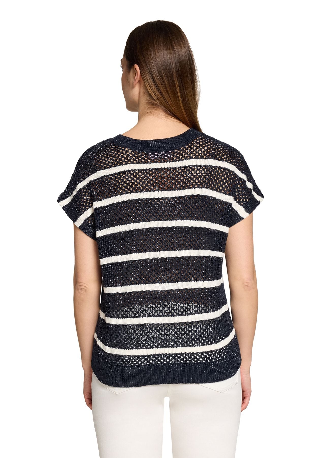 Lochstrick-Pullover