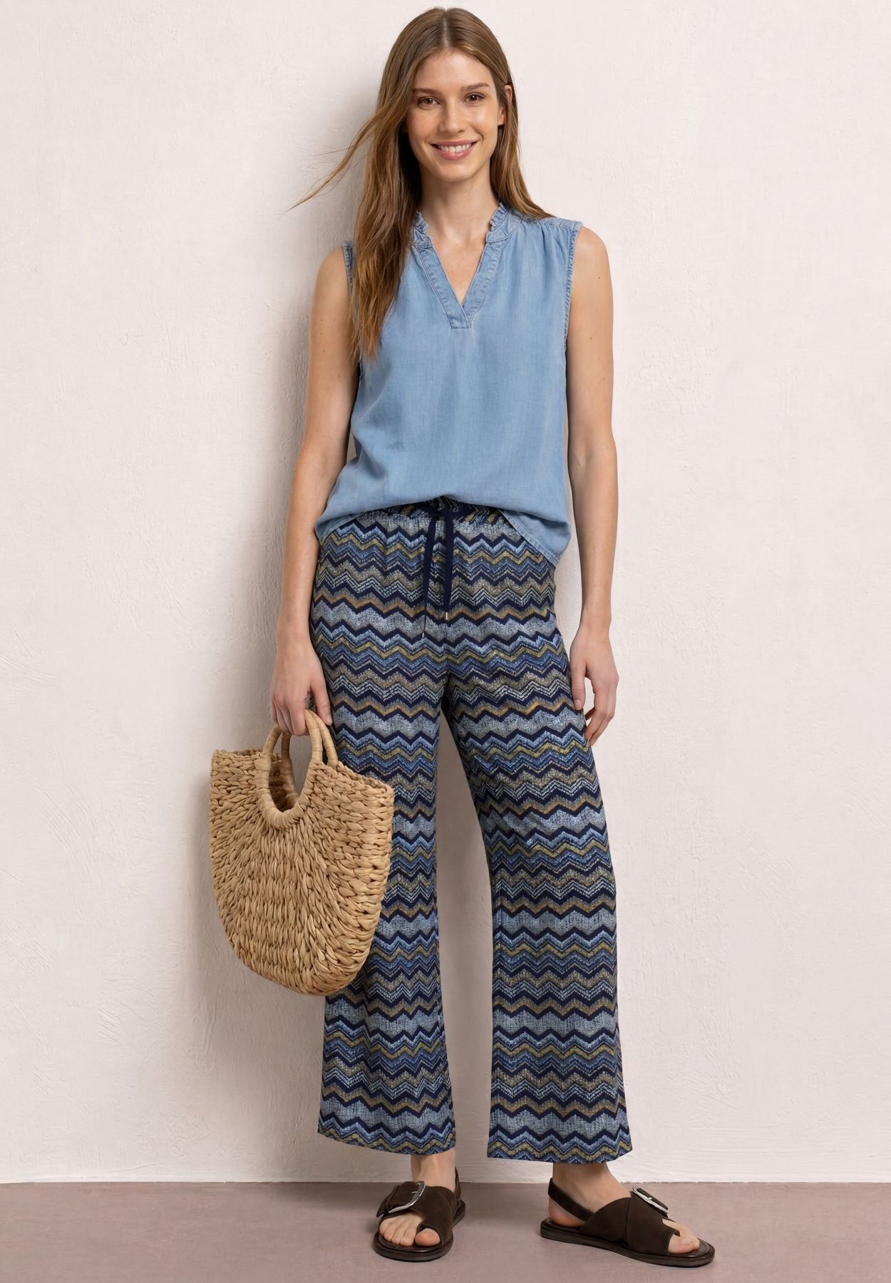 High Waist Wide Leg Hose im Loose Fit