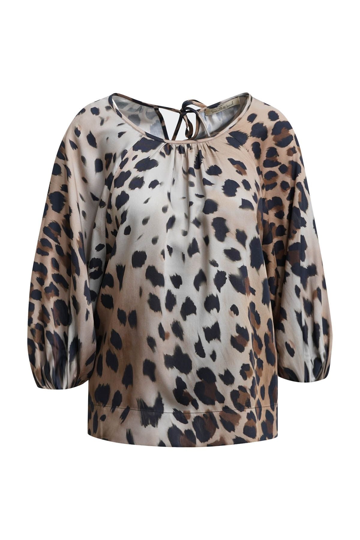 Gathered Necl Blouse w Short Volant Slv