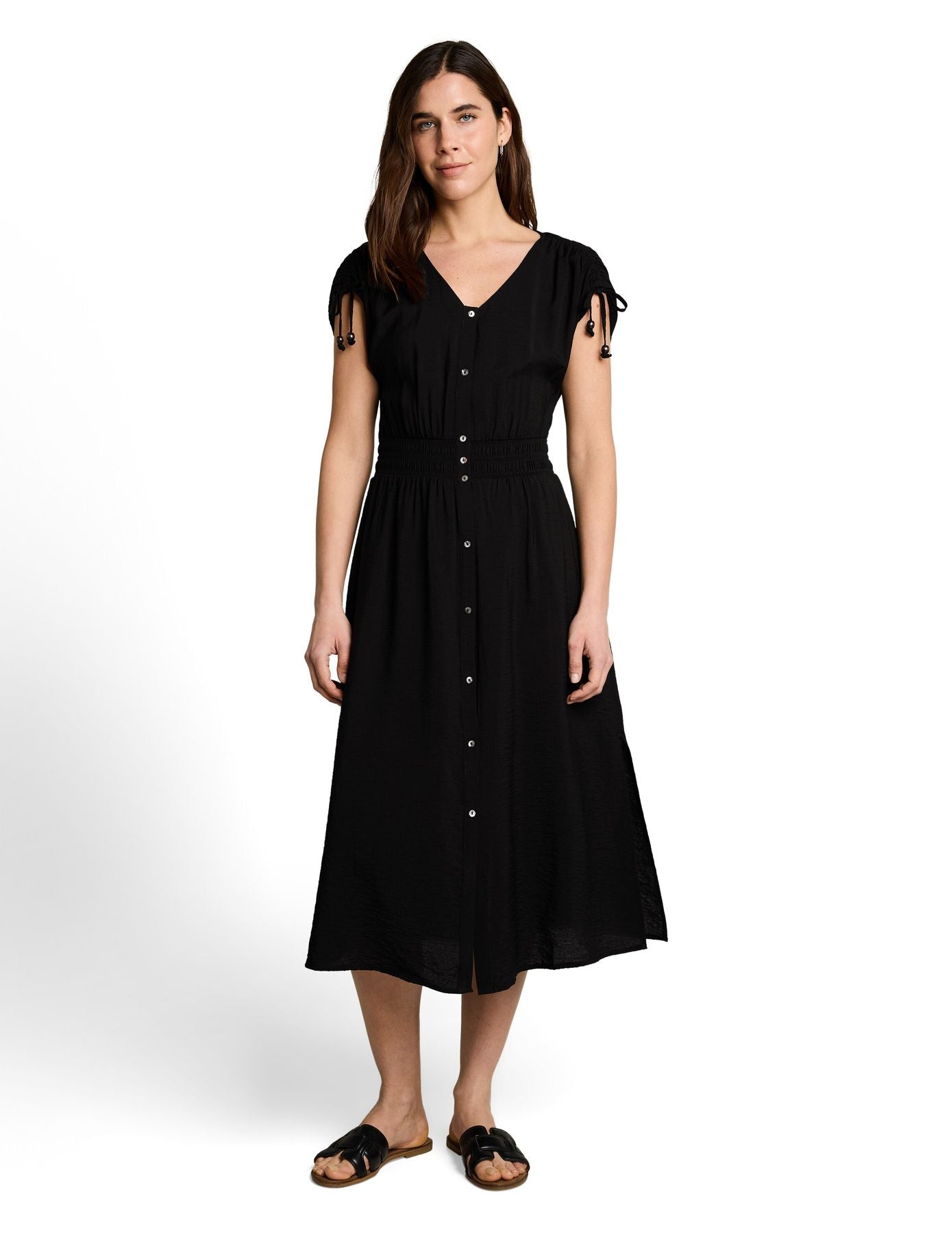 Midi-Kleid mit Knopfleiste