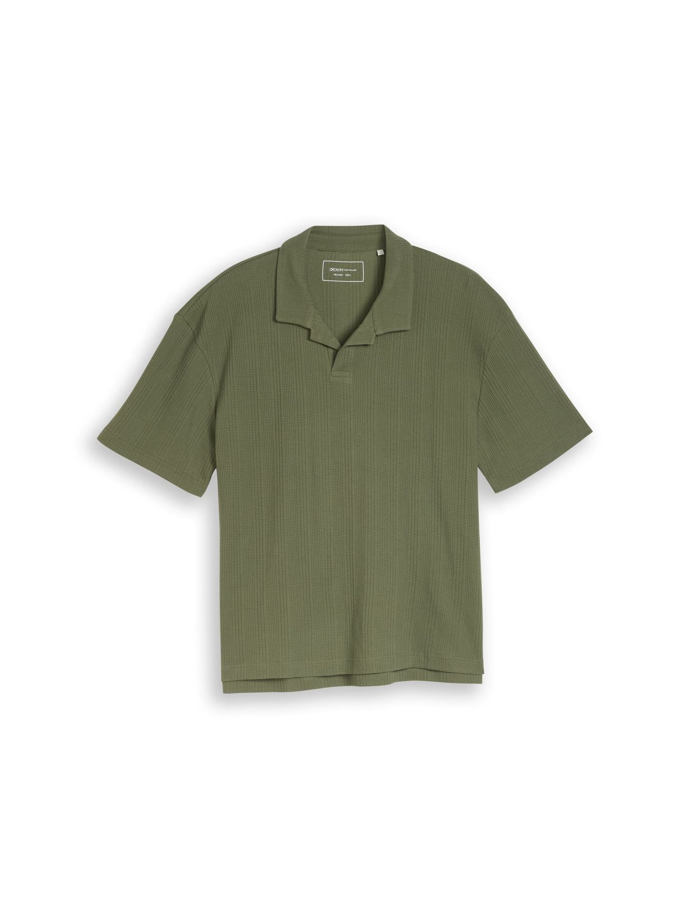 Relaxed Fit Poloshirt mit Waffelstruktur