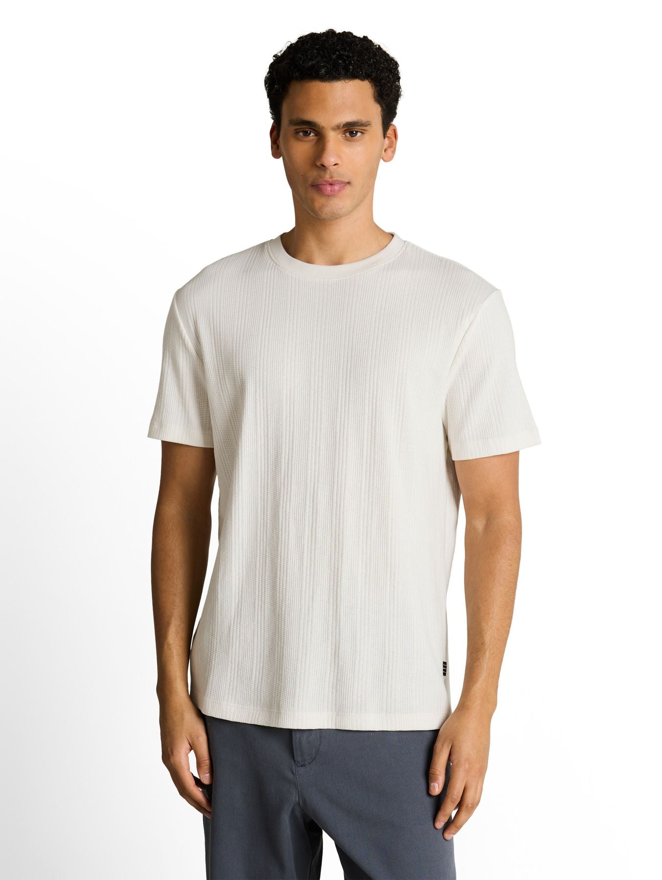 T-Shirt mit Waffelstruktur