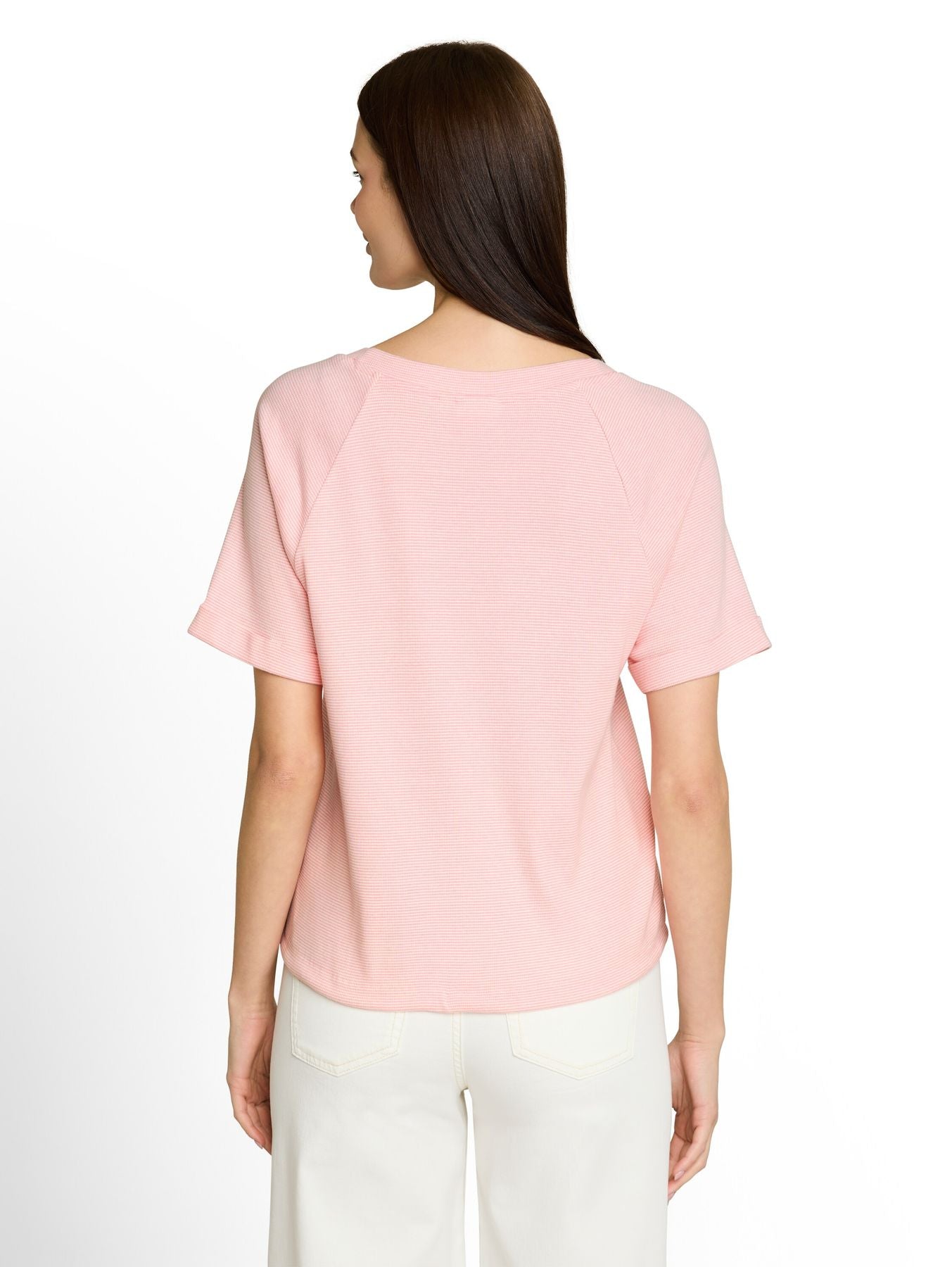 T-Shirt mit Kordelzug und Streifen