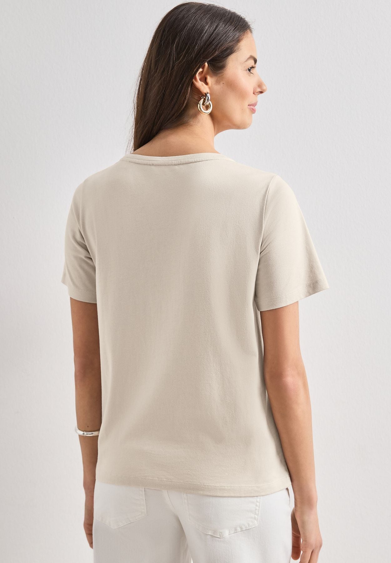 T-Shirt mit Rundhals und Wording Artwork