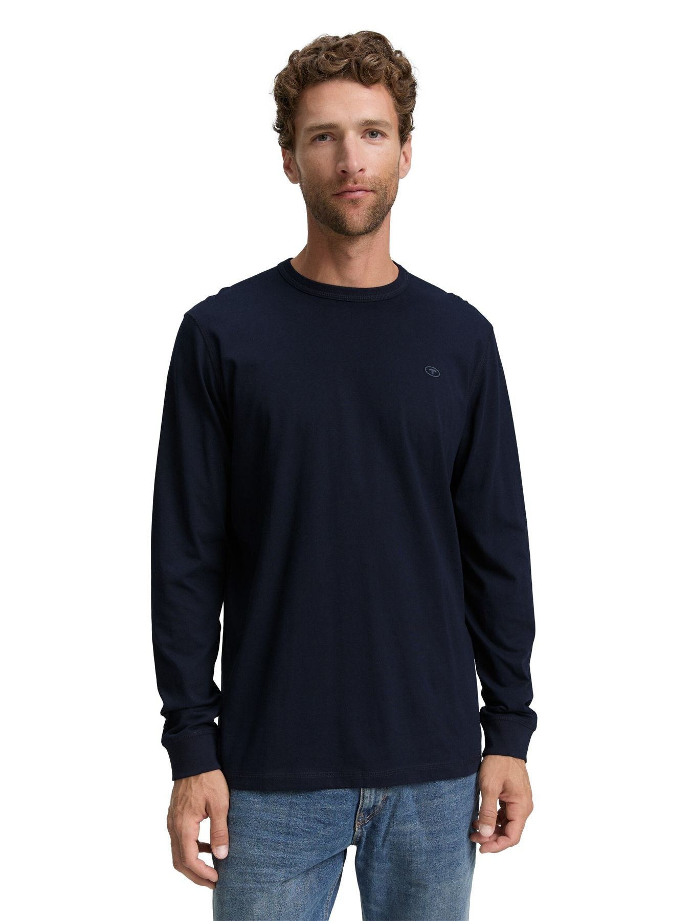 Basic Langarmshirt aus Baumwolle