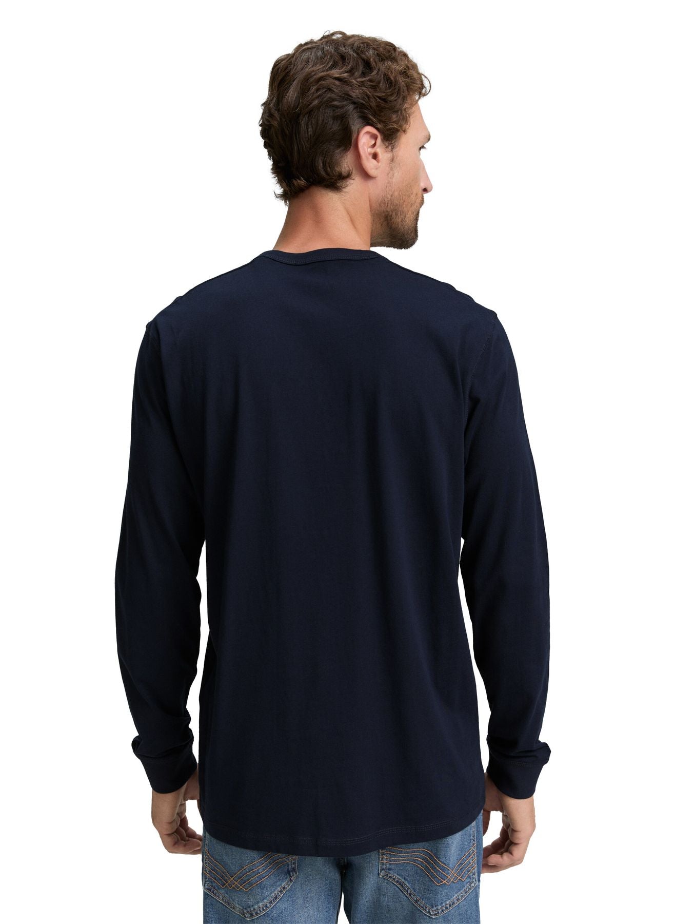 Basic Langarmshirt aus Baumwolle