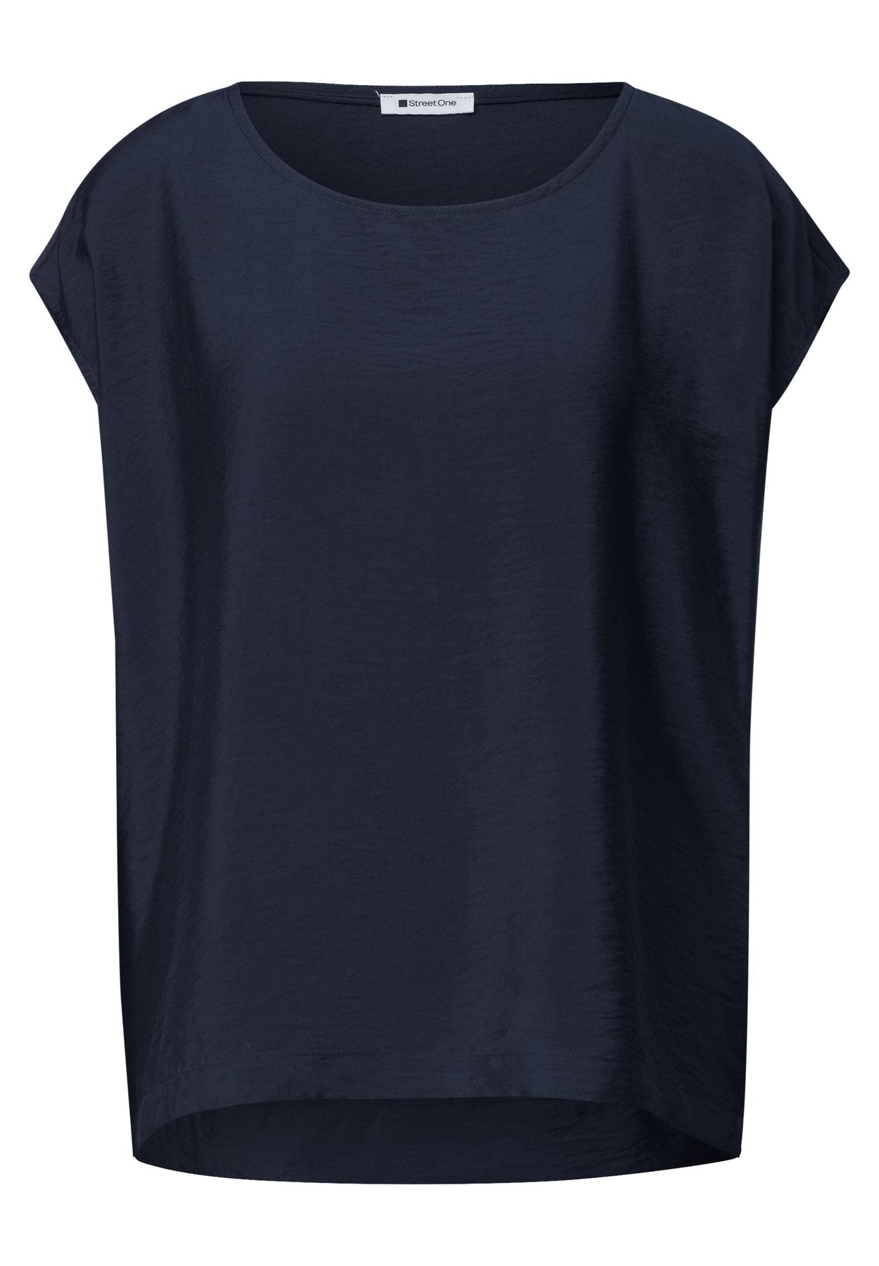 Dropped Shoulder Blusenshirt mit Rundhals