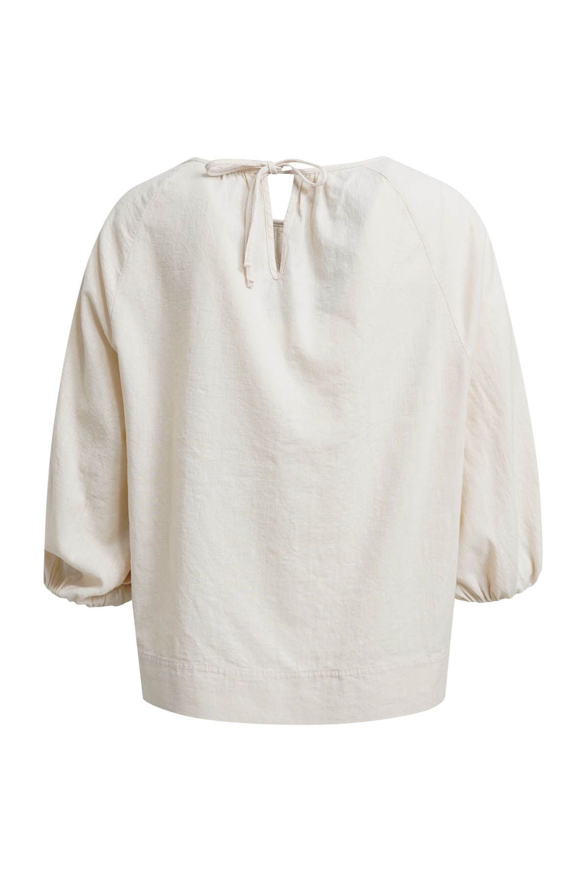 Gathered Round Neck Blouse