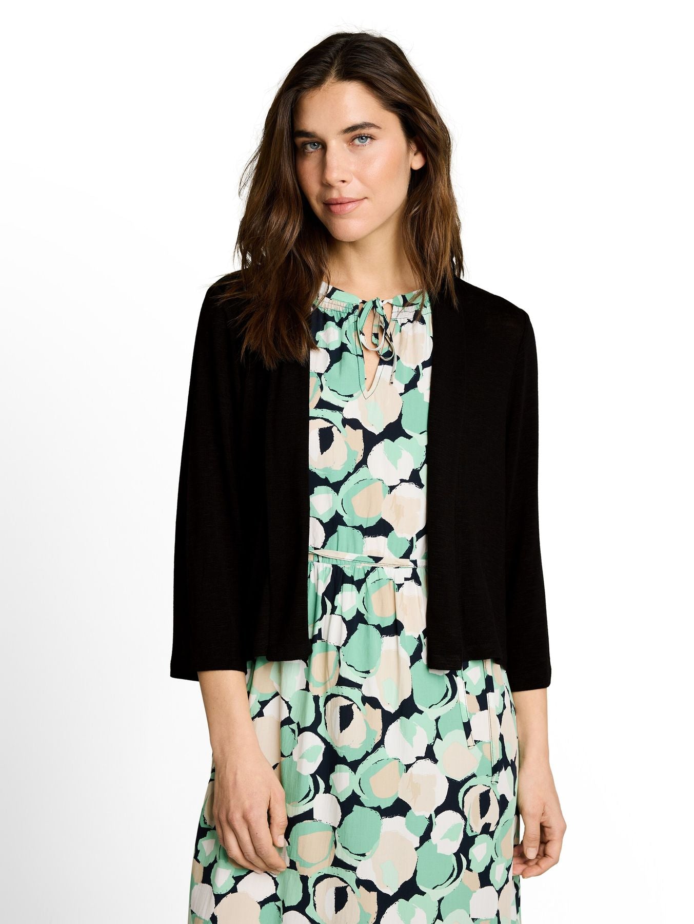 T-Shirt Cardigan mit Schalkragen