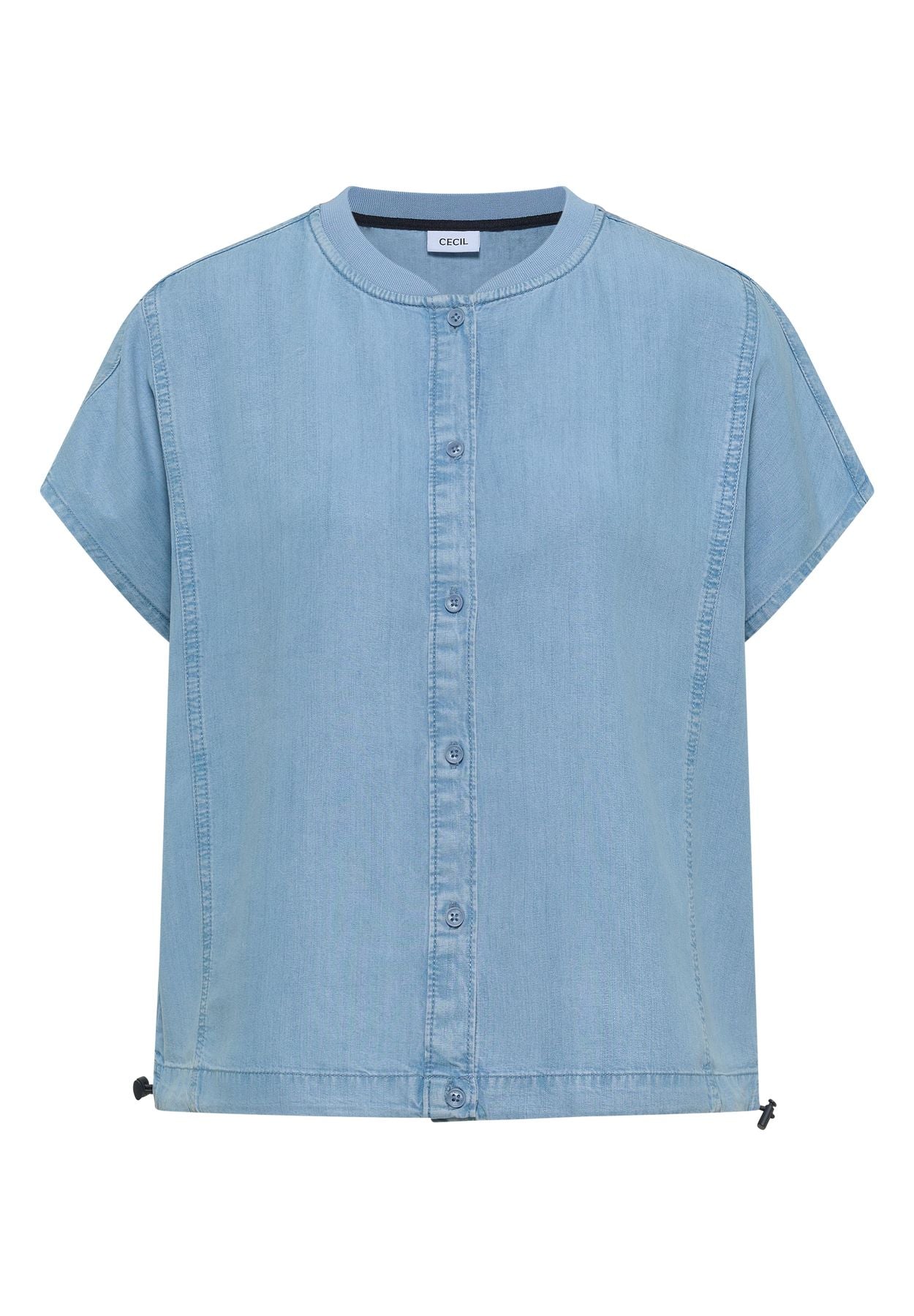 Lyocell-Bluse in Blouson-Optik