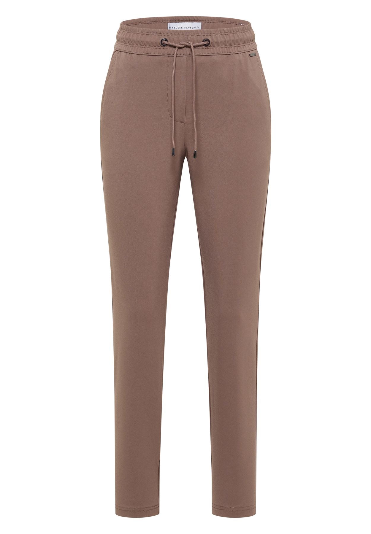Mid Waist Slim Leg Hose im Casual Fit