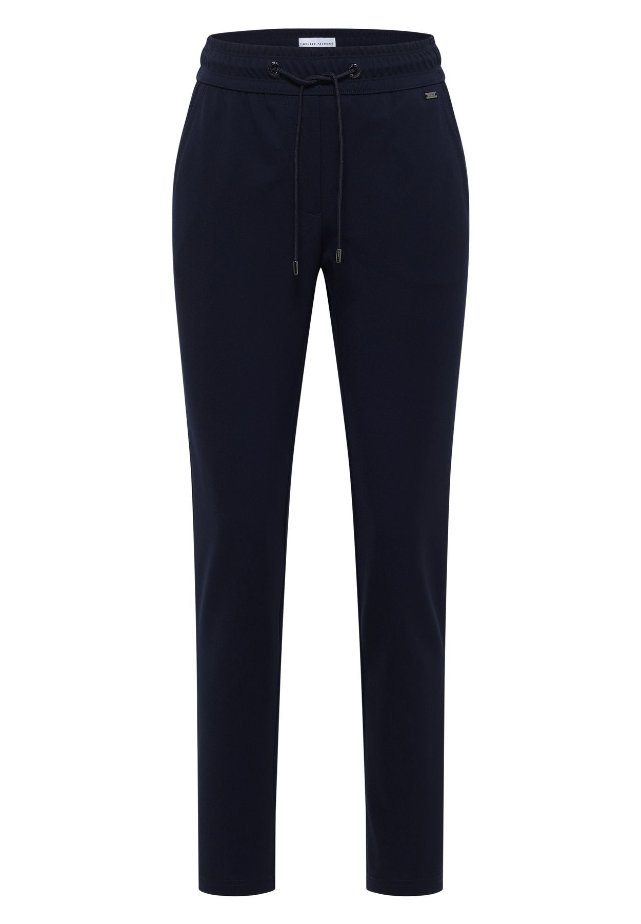 Mid Waist Slim Leg Hose im Casual Fit