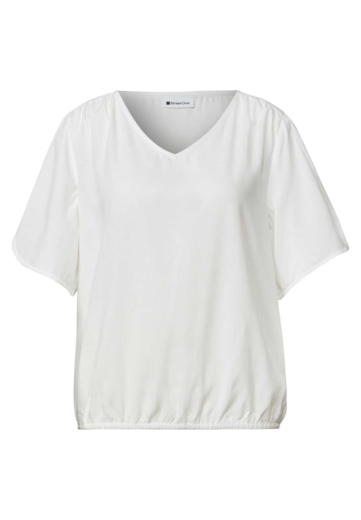 Kurzarm Blusenshirt mit V-Neck