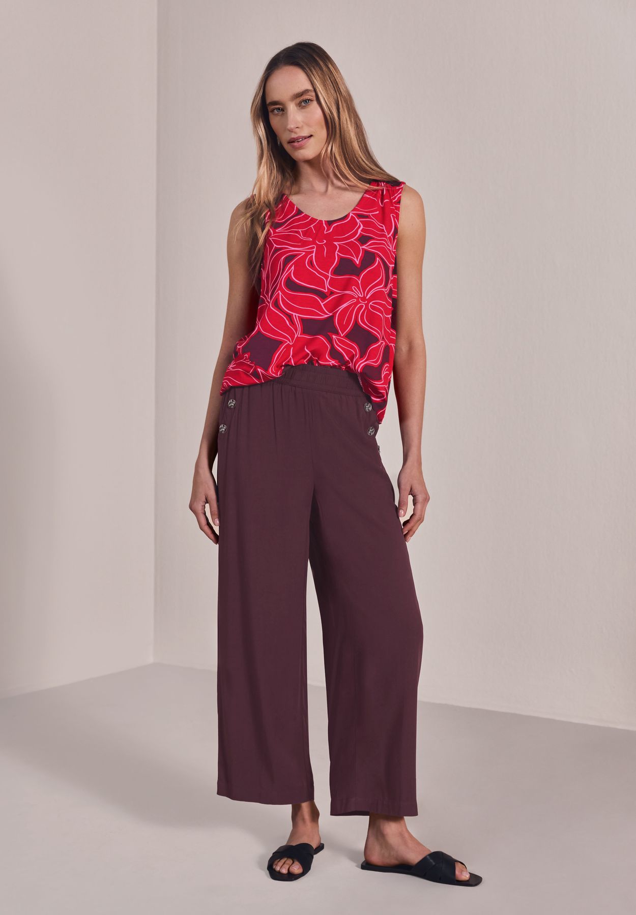 High Waist Wide Leg Hose im Loose Fit