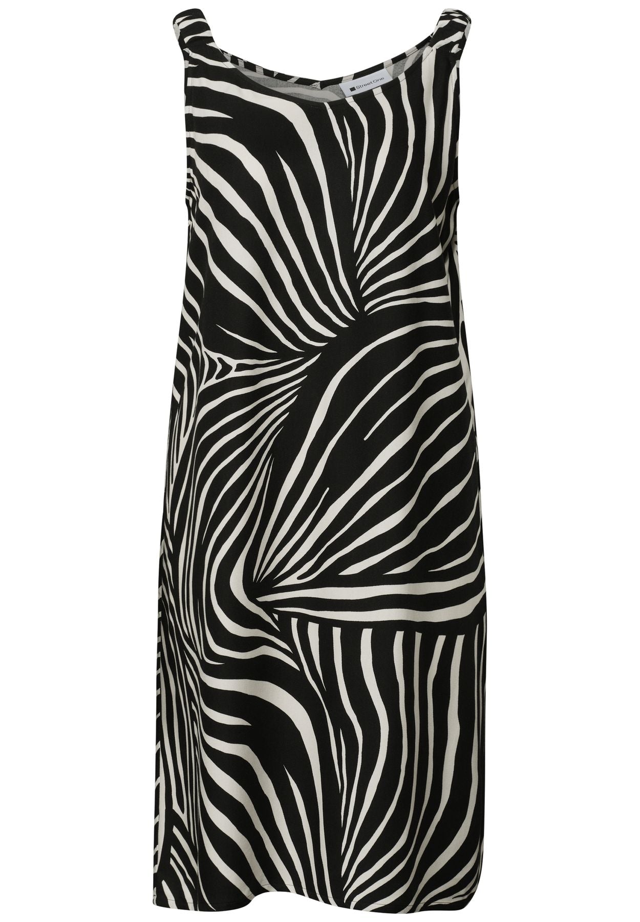 Knielanges Kleid mit gerafften Trägern
