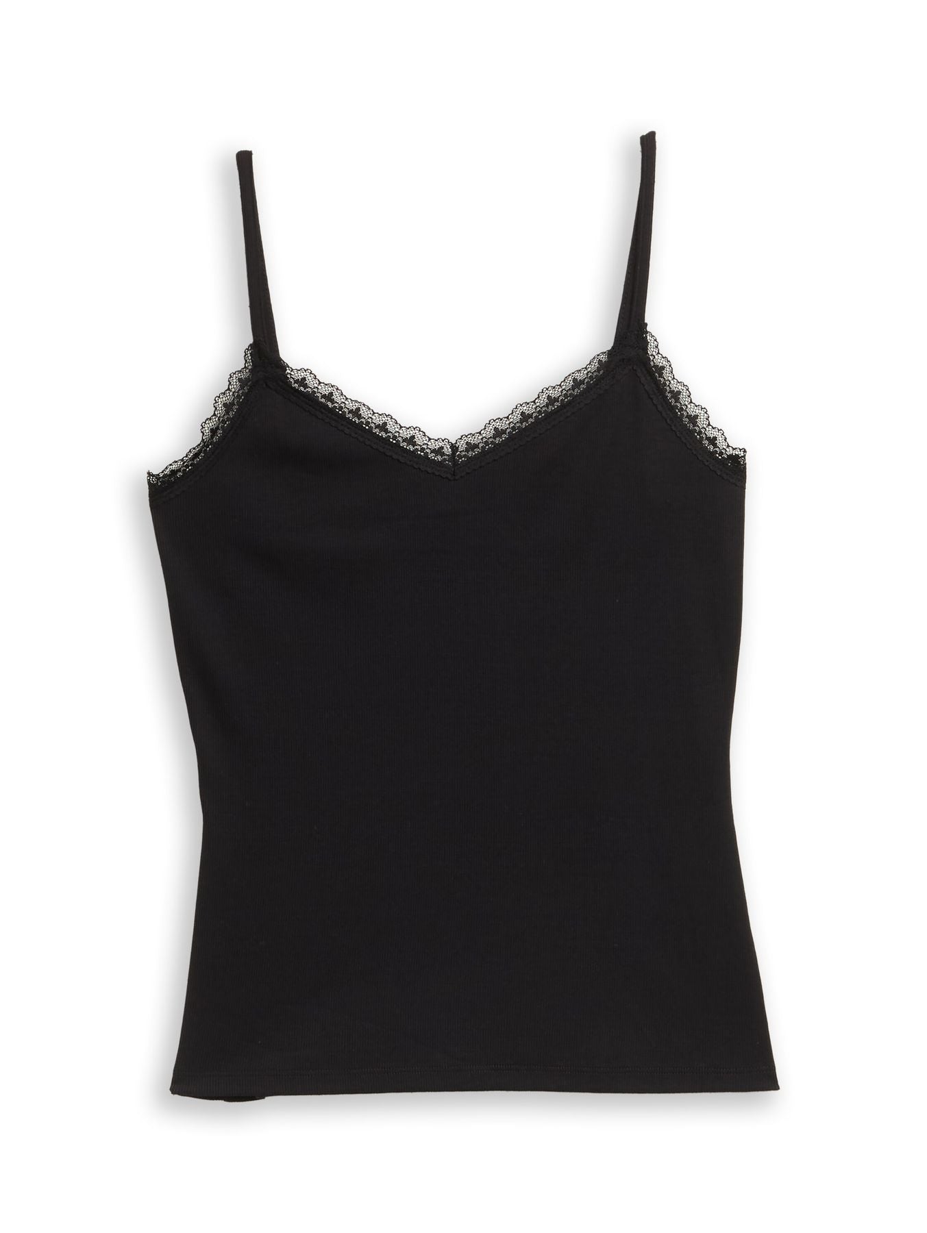 Slim Fit Top mit Spitze