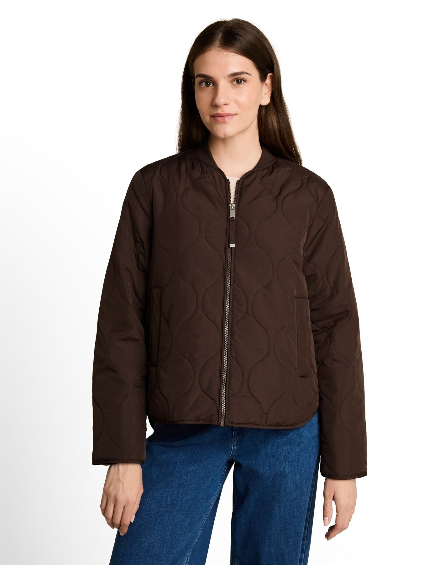 Steppjacke mit Bomberkragen