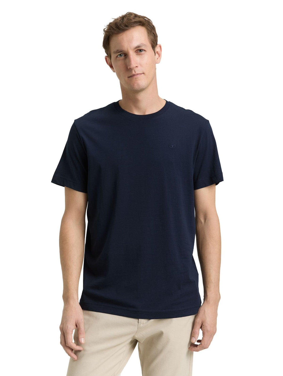 T-Shirt mit Logo-Stickerei