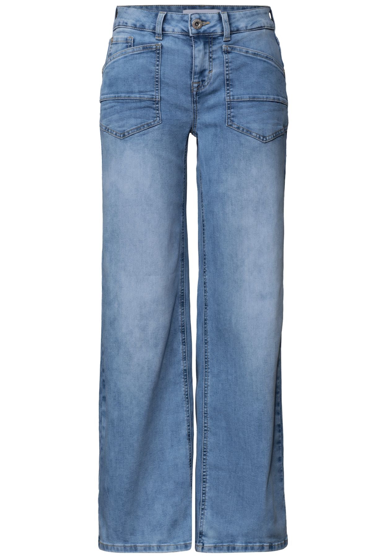 Mid Waist Wide Leg Jeans im Loose Fit