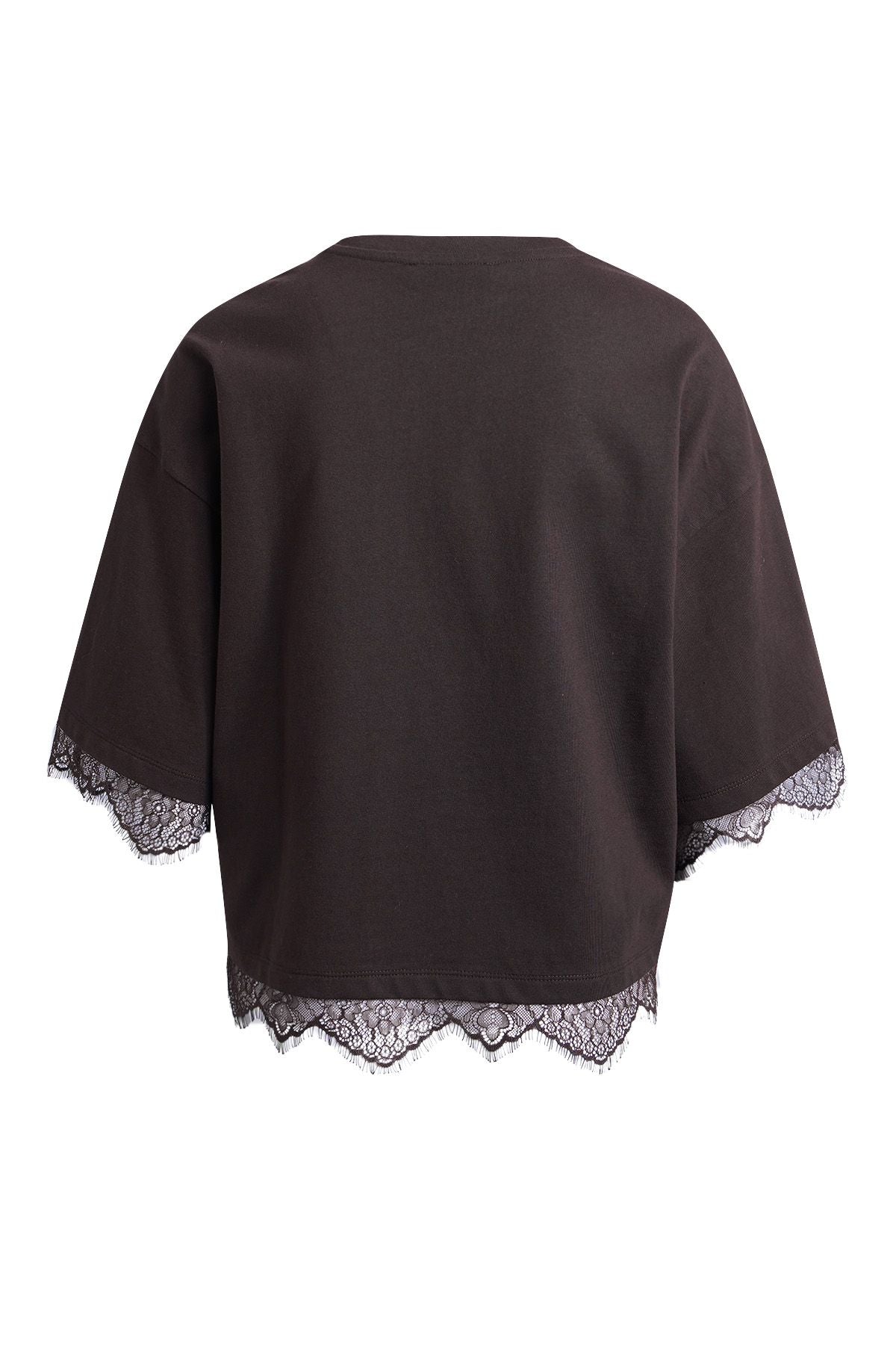 Boxy T-Shirt Lace Hem