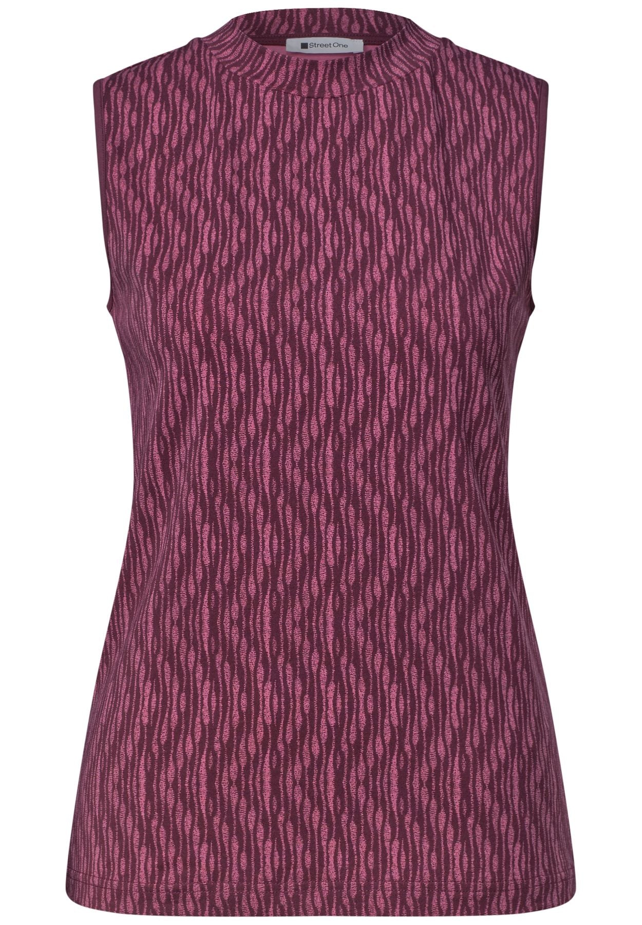 Top mit Turtle Neck und Print