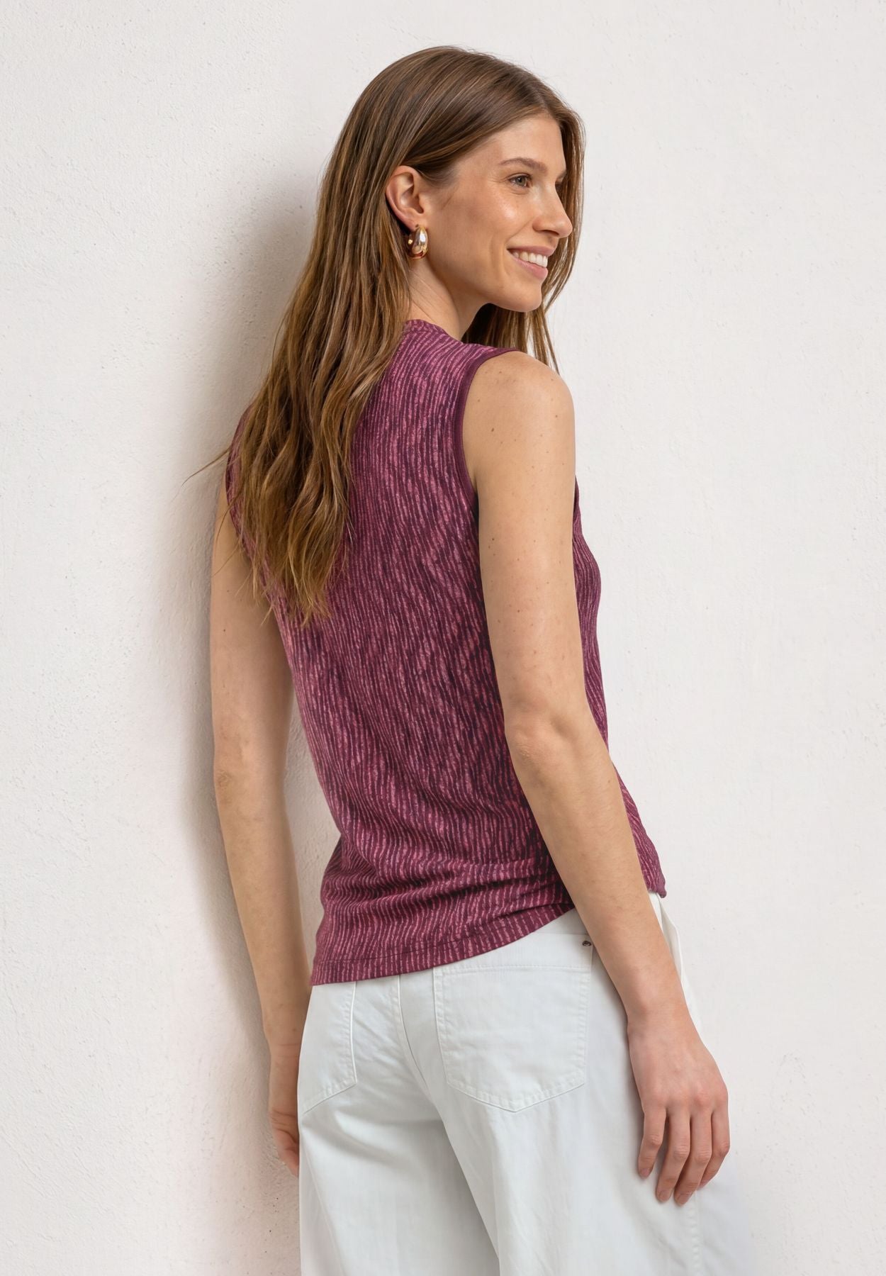 Top mit Turtle Neck und Print