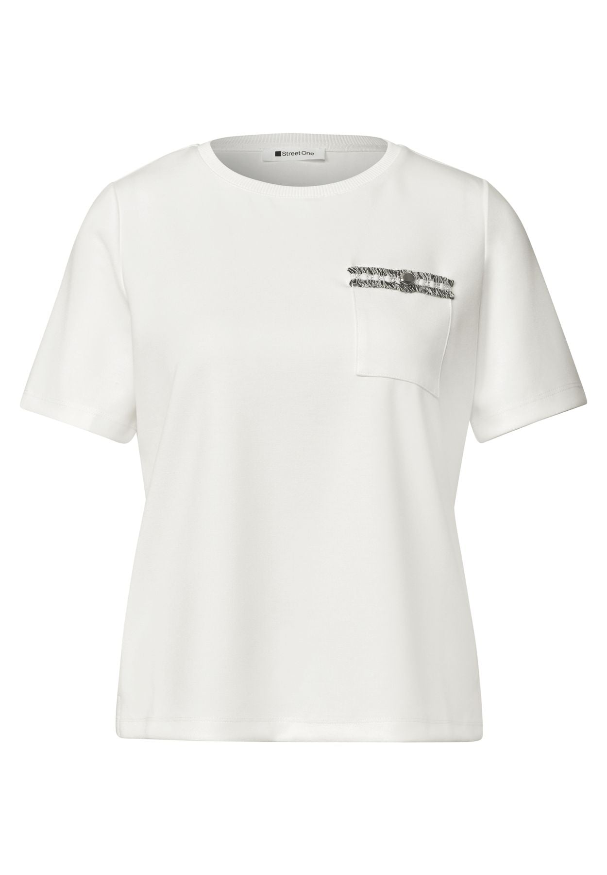 T-Shirt mit dekorativer Brusttasche