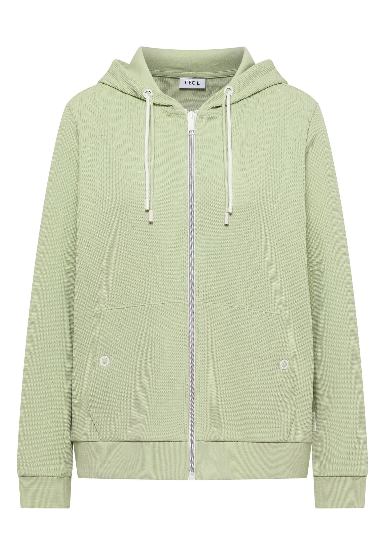 Langarm Jacke mit Kapuze und Struktur