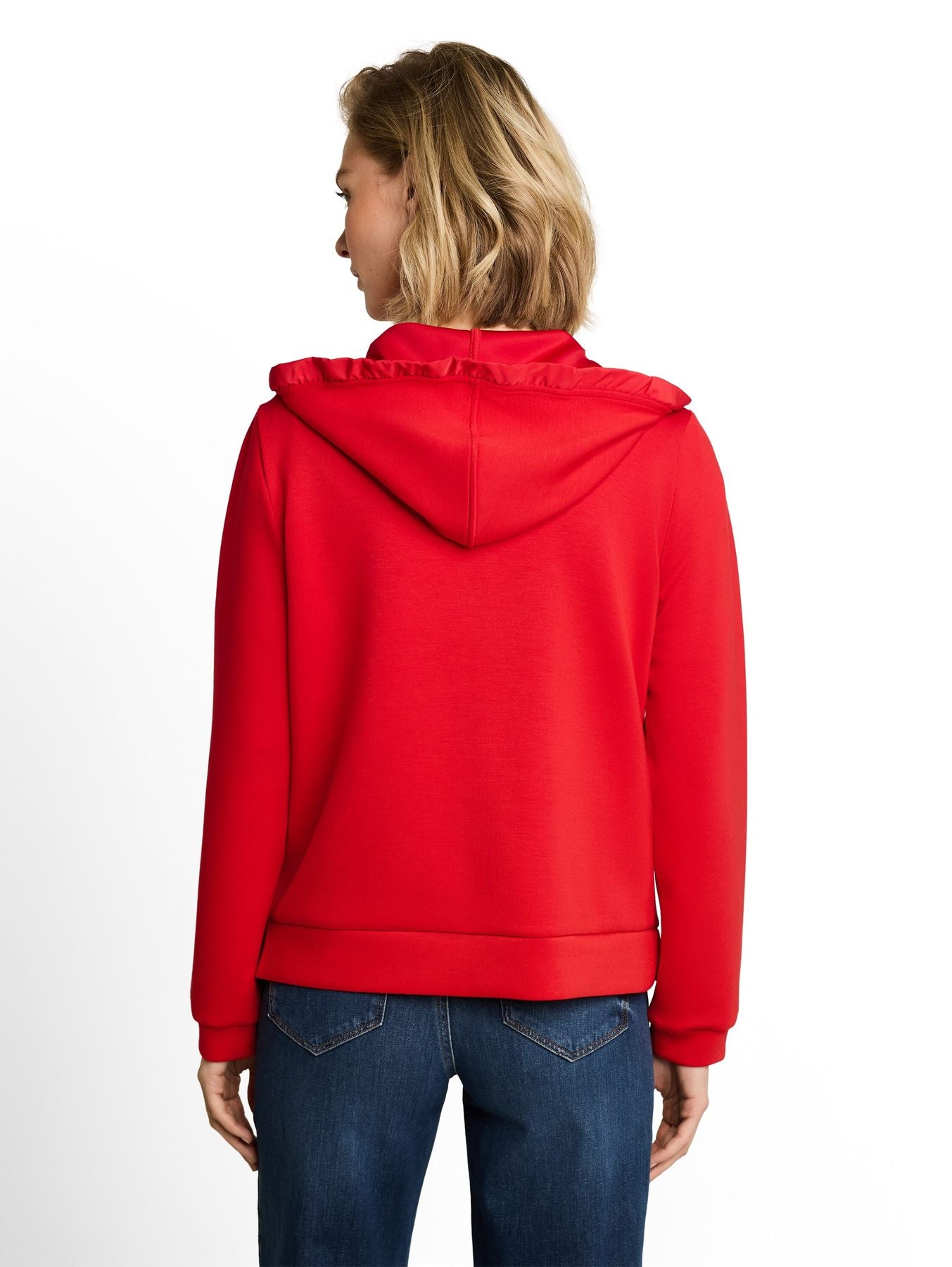 Hoodie Sweatjacke aus Scuba