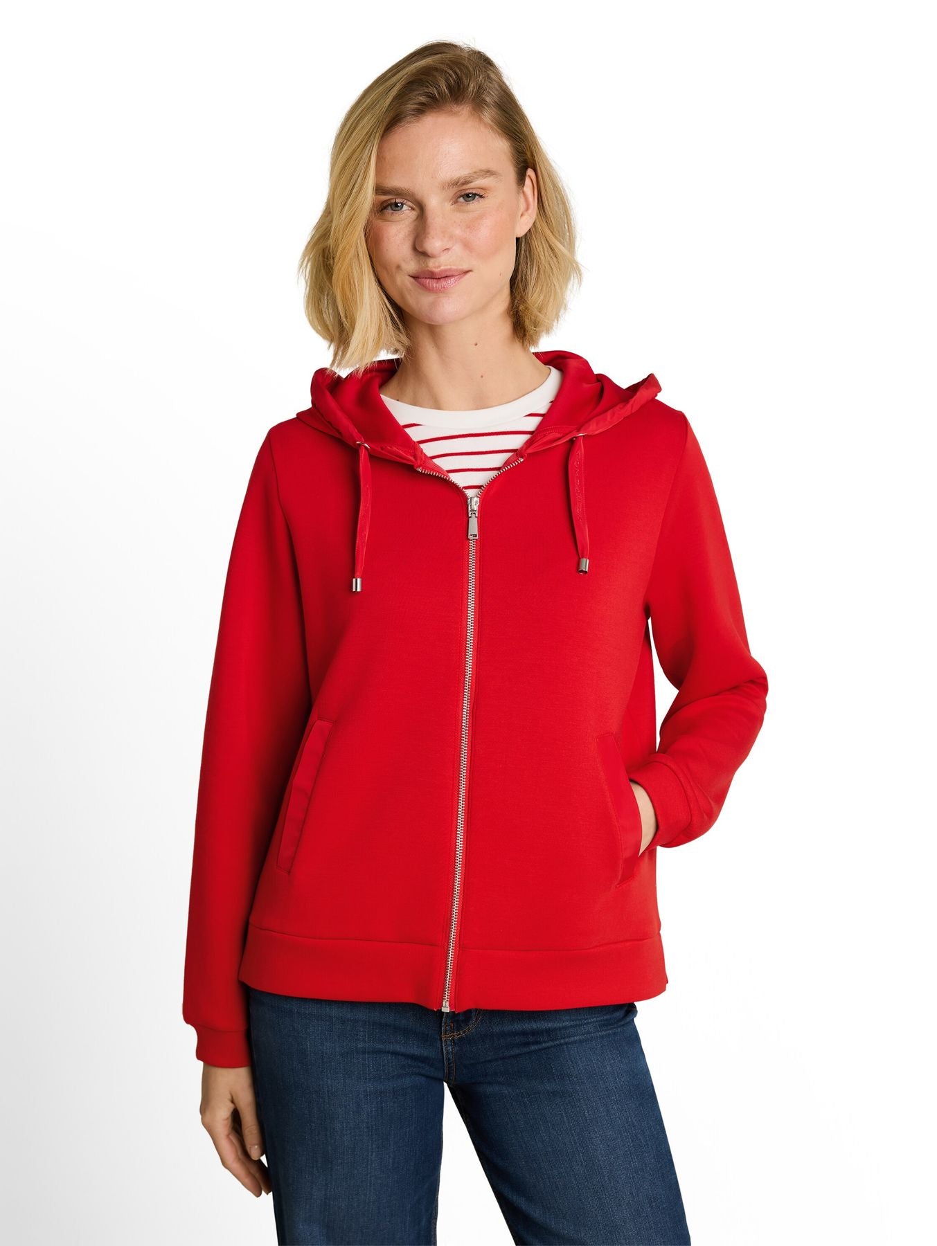 Hoodie Sweatjacke aus Scuba