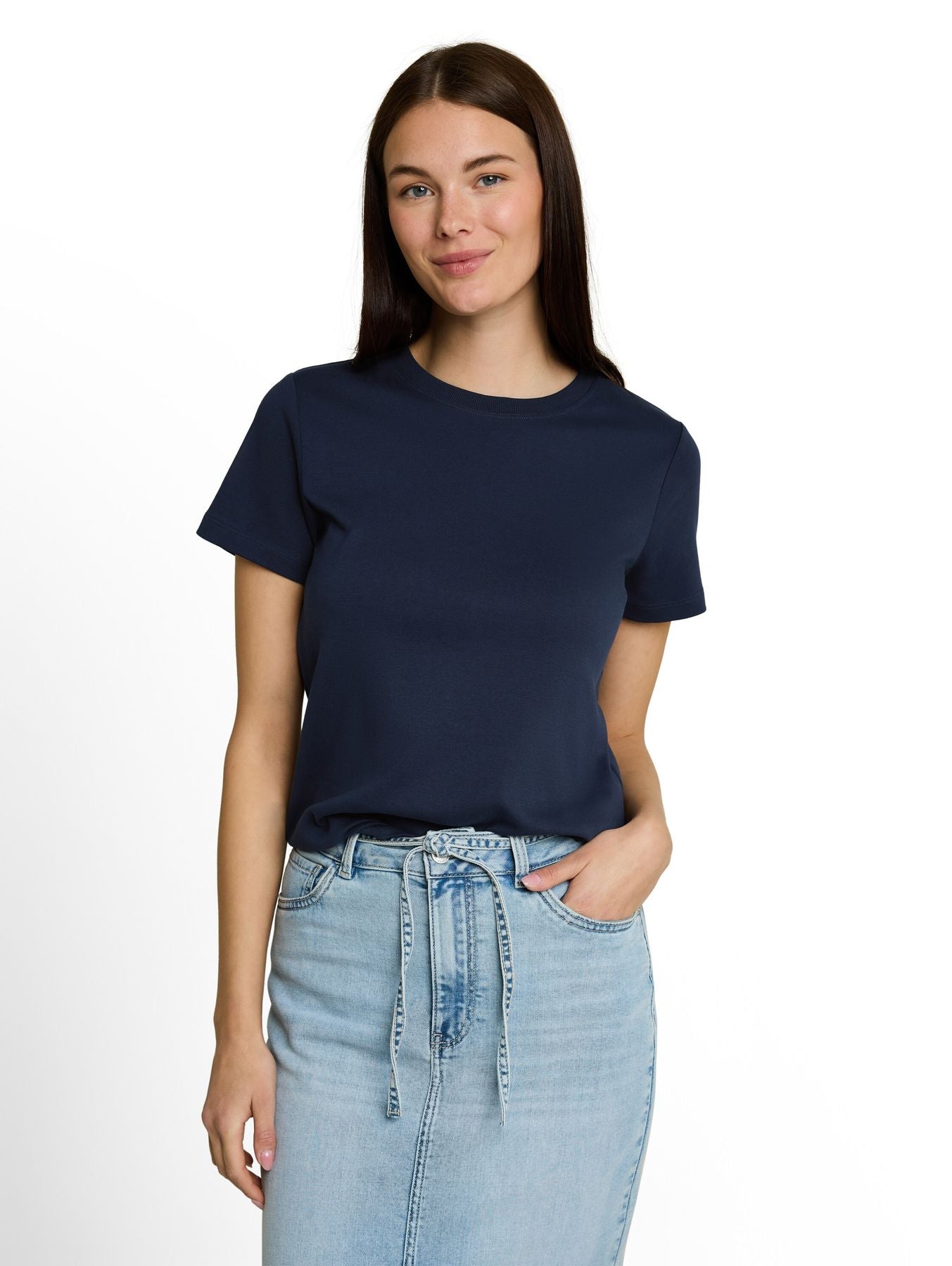 Basic T-Shirt aus Baumwolle