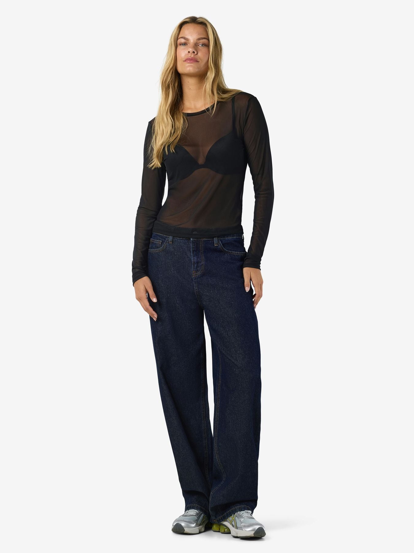 NMJUDITH L/S MESH TOP BG NOOS