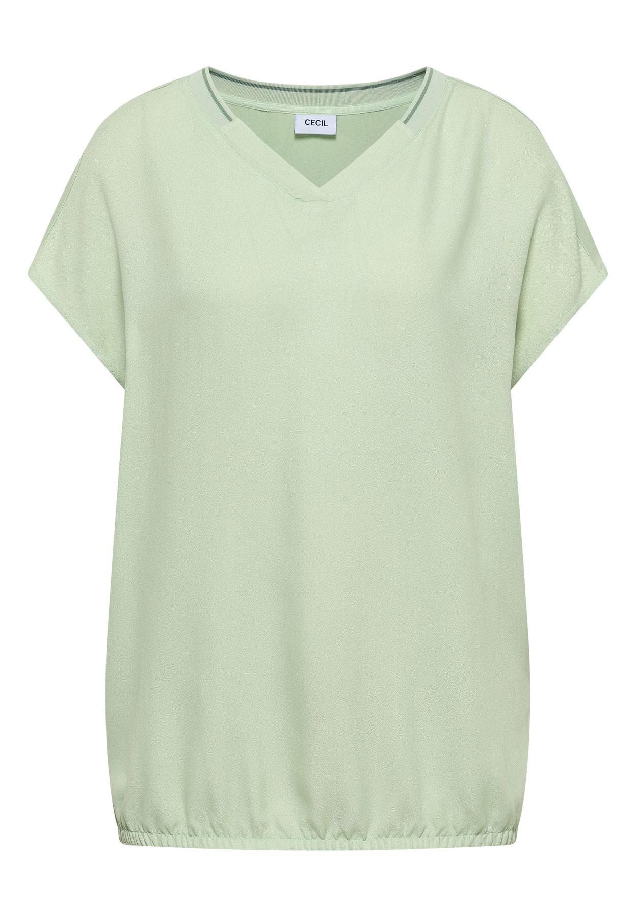 Kurzarm Blusenshirt mit Strukturmix
