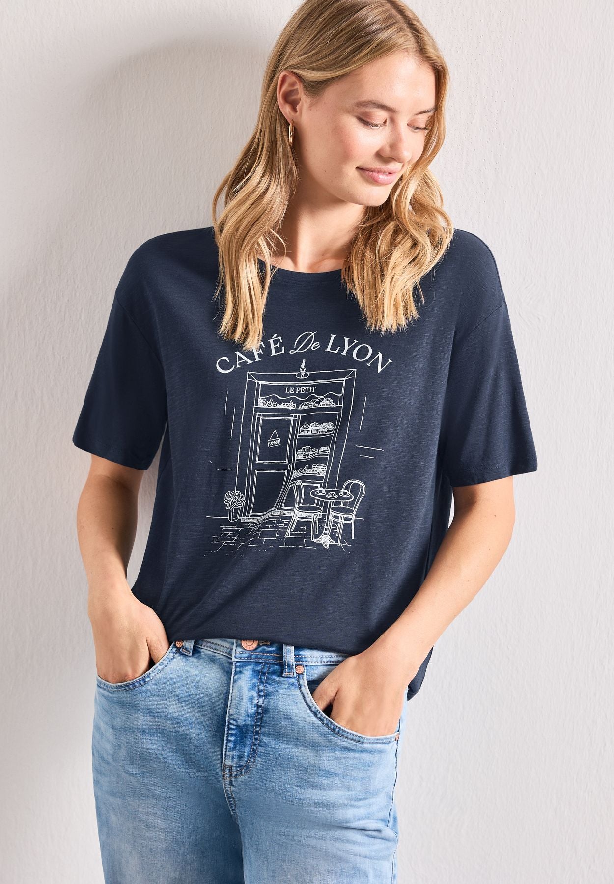 T-Shirt mit Rundhals und Frontprint