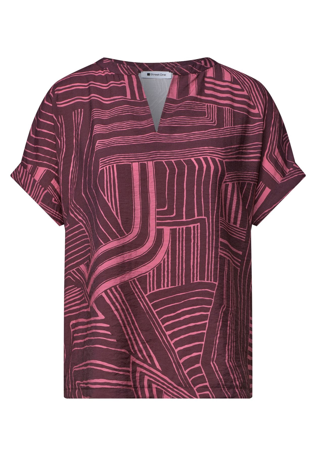 Dropped Shoulder Shirt mit Split Neck